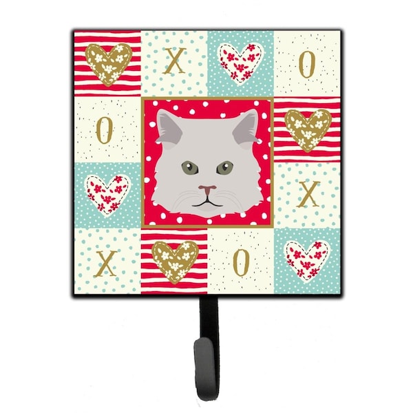 Carolines Treasures 4.25 x 1 x 7 in. Persian Traditional Cat Love Leash or Key Holder CK5147SH4 - main