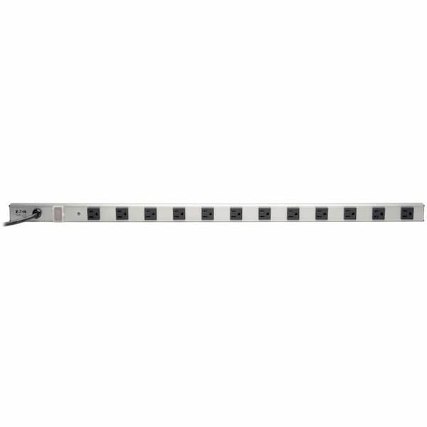 Tripp Lite Power Strip, Rack Mounted, 5-15R, 5-15P, 6 ft., Black/Silver PS361206 - main