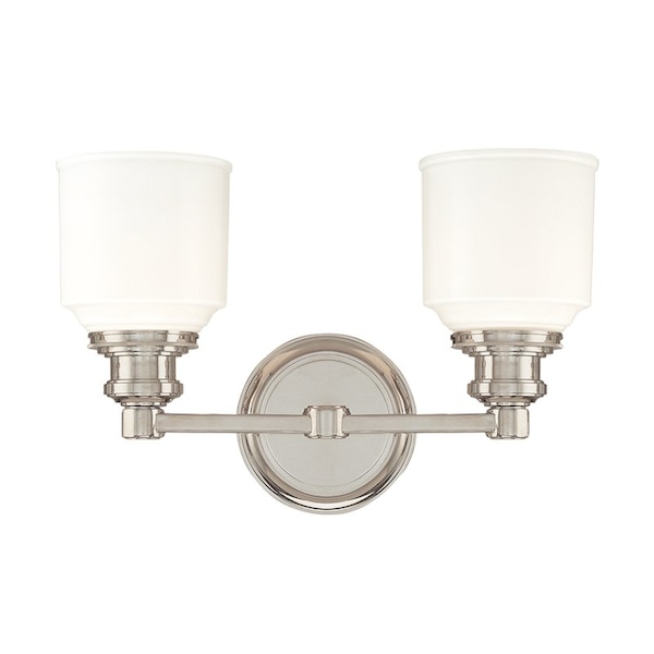 Hudson Valley Lighting Windham 2 Light Bath And Vanity 14.25 In. Polished Nickel 3402-PN - main