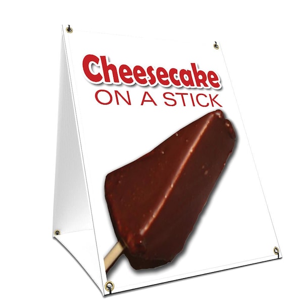 Signmission Cheesecake On A Stick, 36 Inch x 24 Inch A-frame Yard Sign, Plastic Sign SBC-2436-Cheesecake On A Stick - main