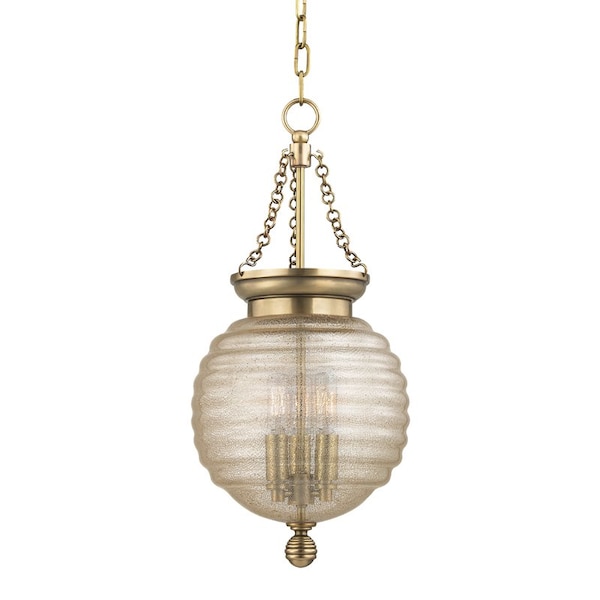 Hudson Valley Lighting Coolidge 3 Light Pendant 10 In. Aged Brass 3210-AGB - main