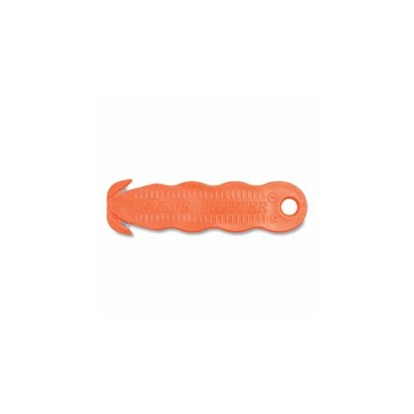 Klever Kutter Safety Cutter, 4-5/8 in L, Straight Blade, Steel, Plastic, Orange, 10PK 926-KCJ-1G - main