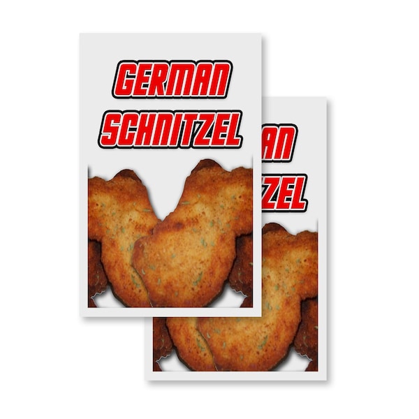 Signmission German Schnitzel, Vinyl Decals Only 24 Inch x 36 Inch, Vinyl Decal, 2PK DSB-2436-2PACK-German Schnitzel - main
