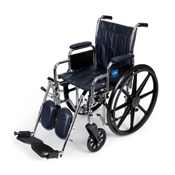 Medline Excel Wheelchair, MDS806300, Ruby Upholstery MDS806300RBY - main