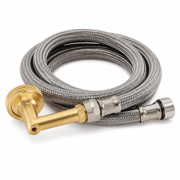 Revalved 48", 3/8" COMP w/ Elbow x 3/8" COMP w/ 3/4" Elbow, DISHWASHER CONNECTOR WITH ELBOW P13170 - main