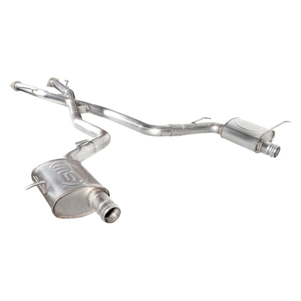 Slugfest Supplies 3 in. Catback System X-Pipe Turbo S-Tube Muffler Stock Exit for 2018 Jeep TrackHawk 6.2L SL1484506 - main