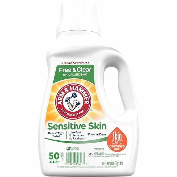 Arm & Hammer High Efficiency Laundry Detergent, Liquid, Unscented, 8 PK 33200-50026 - main