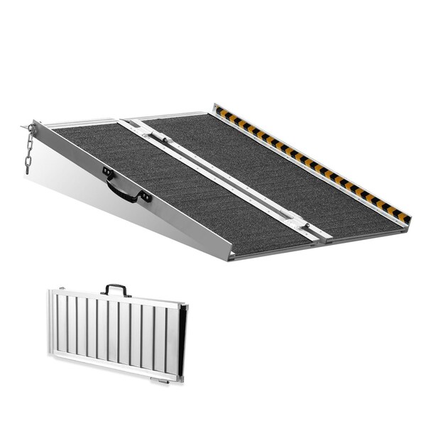Vevor Folding Wheelchair Ramp Portable Aluminum Threshold Ramp 8 ft 800 lbs 17MST1V0 - main