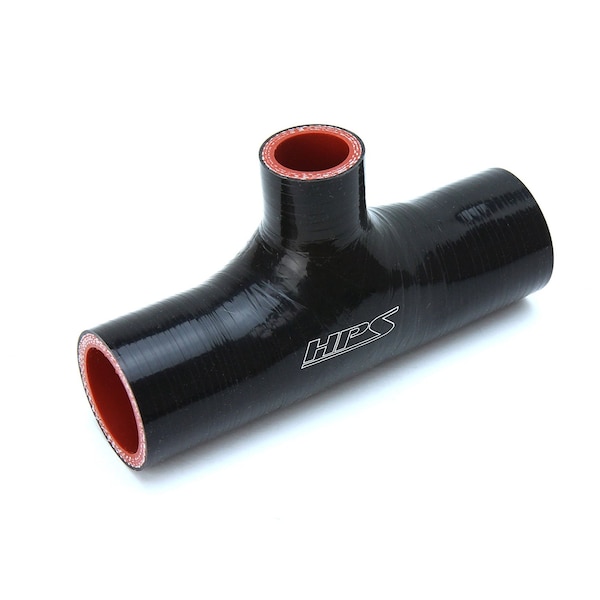 Hps Performance 1 in ID x 6 in L, 4-Ply Silicone High Temp T Hose Coupler Adapter with 1 in Branch, Black 100-THOSE-100-BLK - main