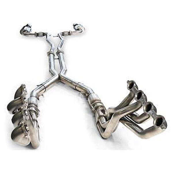 Green Arrow Equipment 3 in. Axle Back Exhaust System with Kooks Polished Oval Race Mufflers for 2014 Chevrolet GR3639533 - main