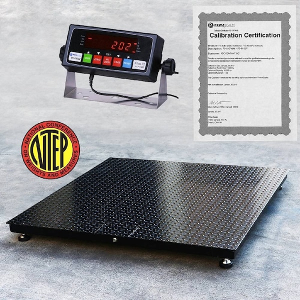 Prime Systems Pallet Scale 4x4 Heavy Duty 48x48 Floor Scale 5,000 lb NTEP with Cal-Certifica CS-2010-4X4-5K-NTEP - main