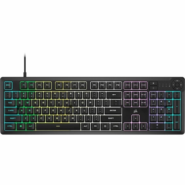 Corsair K55 CORE RGB GAMING KEYBOARD, BACKLIT ZONED RGB LED, RUBBERDOME, (CH-922 CH-9226C65-NA - main