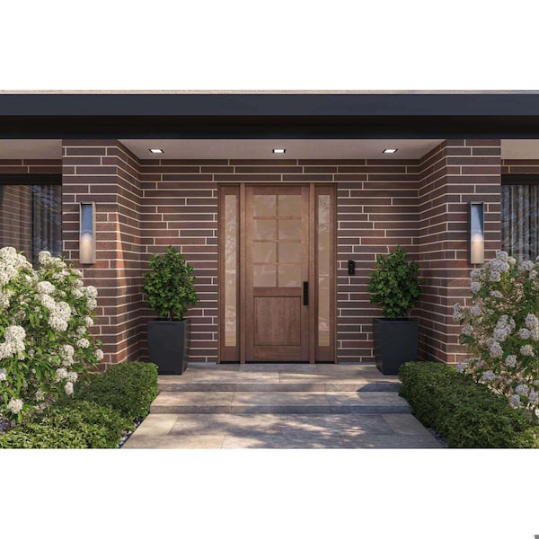 Doornmore G5008, 65.25" x 98" ( 36" Door + 2x12" Side) Left Hand, Mahogany SDL 8 Lite, 1/2 Lite Exterior Door G5008-SW-3696-G101-SL_1-2_LI - main