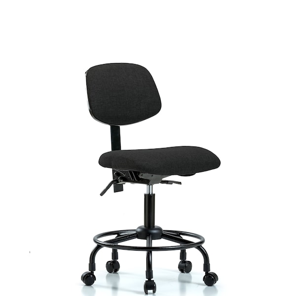 Blue Ridge Ergonomics Desk Chair Desk Chair, Fabric, RT Tilt Casters, Blk, No Arms, 21" to 26" Height, Fabric, Black BR-FDHCH-RT-T1-A0-RC-F42 - main