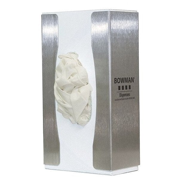 Bowman Dispensers Glove Dispenser, Stainless Steel, Holds (1) Box , Silver , 9 in H x 5 in W x 3 in D GL102-0300 - main
