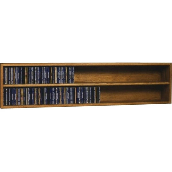 Wood Shed Cdracks Solid Oak Wall or Shelf Mount CD Cabinet Capacity 236 CD s Honey Oak Finish 203-4 - main
