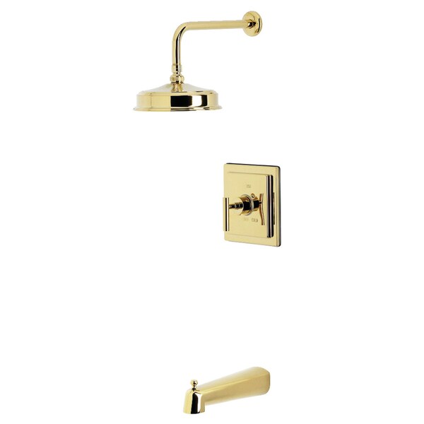 Kingston Brass Single-Handle Pressure Balanced Tub and Shower Faucet, Polished Brass KB5892CML - main