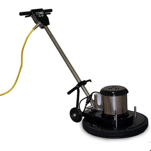 Edic 20in 175 RPM 1.5 HP, Low Speed Buffer, Black Powder Coated Steel Brush Cover, Pad Driver Included 20LS3-BK-SV - main