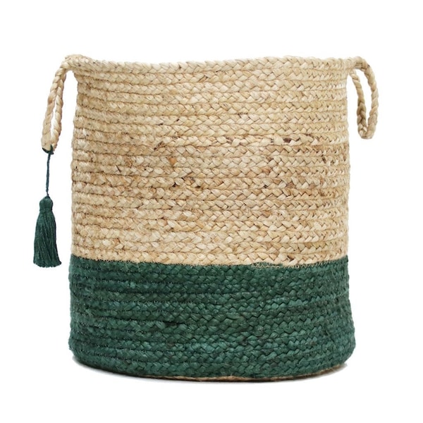 Homeroots 19" Tan Jute Basket 704893 - main