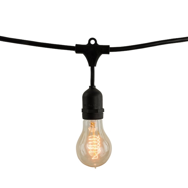 Bulbrite 48-foot String Light Kit with Nostalgic Loop Filament A19 Incandescent Light Bulbs 2200K 810004 - main