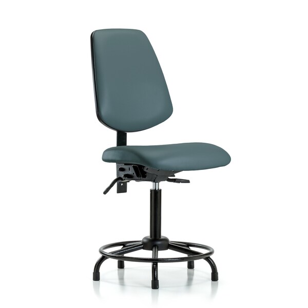 Blue Ridge Ergonomics Medium Bench Chair No Arms, 22" to 29" Height, Vinyl, Colonial Blue BR-VMBCH-MB-RT-T0-A0-RG-8546 - main
