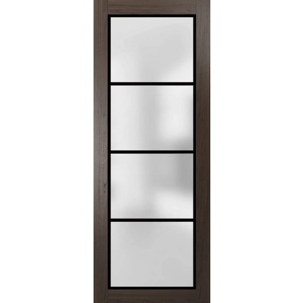 Sartodoors Slab Barn Door Panel Frosted Glass Planum 2132 36x96 Solid Core Modern Interior PLANUM2132S-CA-36 x 96 - main