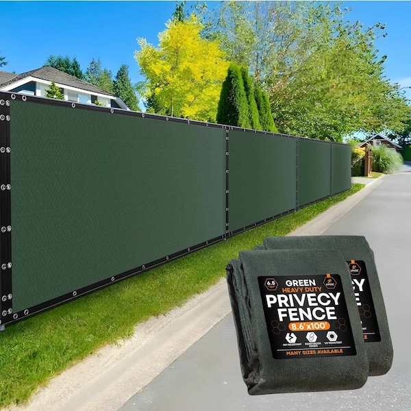 Xpose Safety Privacy Fence Screen 8.5ft x 100ft, Green, Pack of 2, 2PK PS-86100G-2-X - main