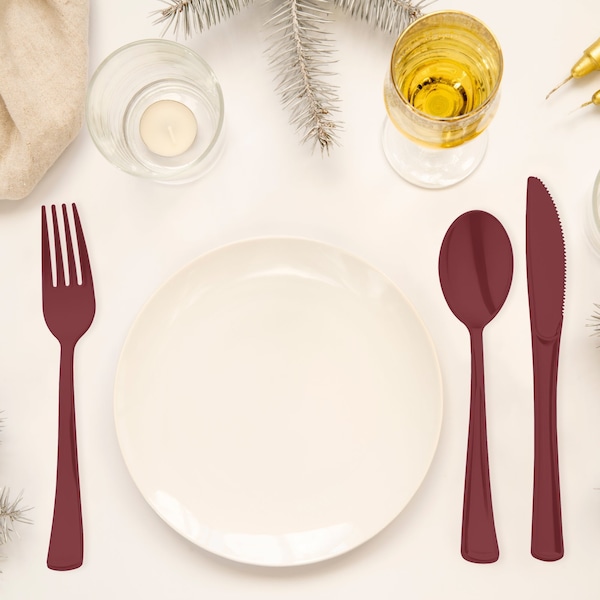 Smarty Had A Party Red Disposable Plastic Party Cutlery Set, 1800PK 410CS-R-CASE - main