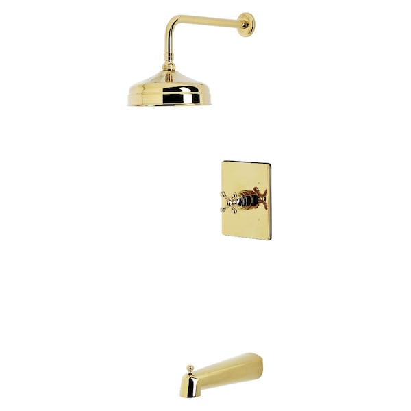 Kingston Brass Single-Handle Pressure Balanced Tub and Shower Faucet, Polished Brass KB6342BX - main