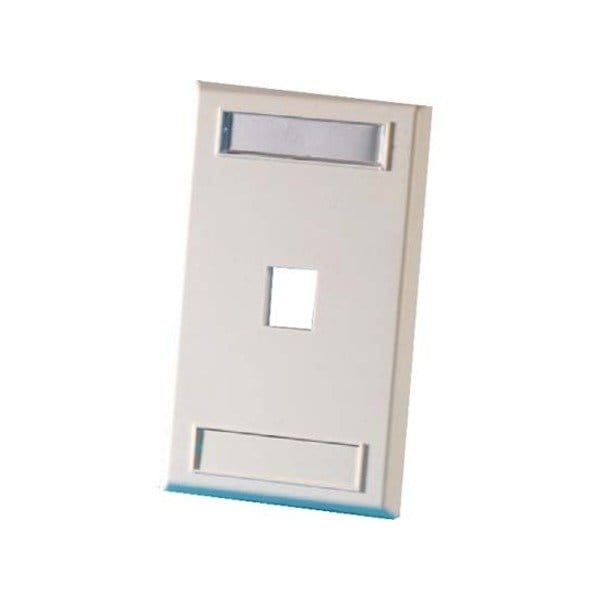 Ortronics 1-PORT FLUSH MOUNT UNLOADED, SINGLEGANG PLASTIC FACEPLATE KSFP1-88 - main