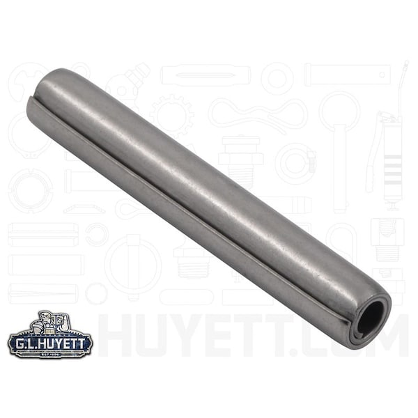 Huyett Coiled Spring Pin, Standard Duty, Nickel Plated 302/304 SS, 0.375 in Dia x 2.500 in Length SPC3P-375-2500 - main
