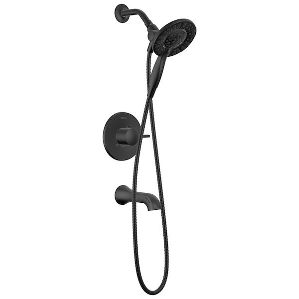 Delta Albion Monitor 14 Series Tub and Shower Trim Only with In2ition Hand Shower Matte Black T144855-BL-I - main