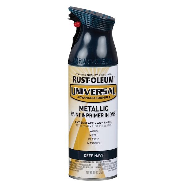 Rust-Oleum Spray Paint, Metallic Deep Navy, Metallic, Solvent, 11 oz 331281 - main