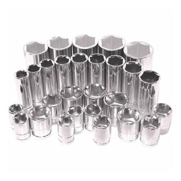 K-Tool International 1/2 in Drive, 22mm Metric Socket, 6 Points, 1/2 in. Dr, 22mm Hex KTI-28122 - main