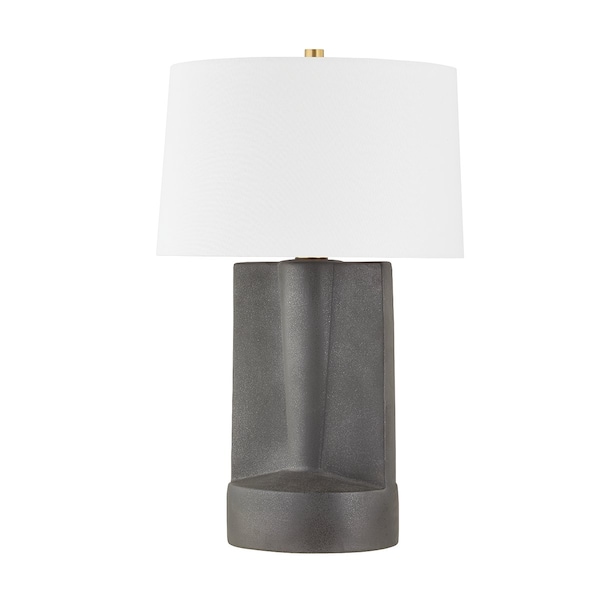 Hudson Valley Lighting Wilson 1 Light Table Lamp 18 In. Aged Brass/Ceramic Texture Dark Grey L1688-AGB/CTG - main