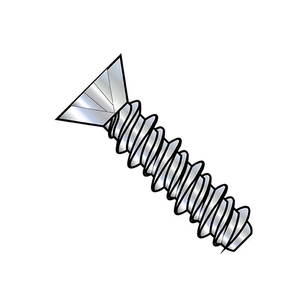 Zoro Select Phillips Flat Machine Screw, 3000 PK 0624HPF - main