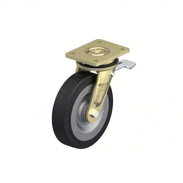 Zoro Select Plate Caster, Swivel, Rubber, 9 5/8"H LS-SE 200K-ST - main