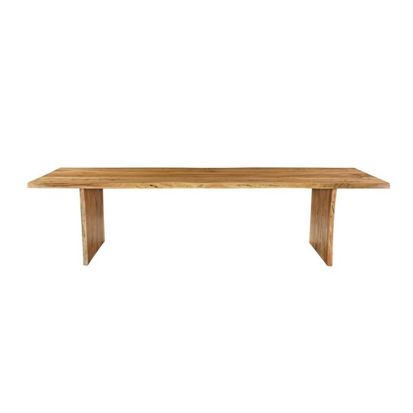 Homeroots 108" Brown Solid Wood Double Pedestal Base Dining Table 635862 - main