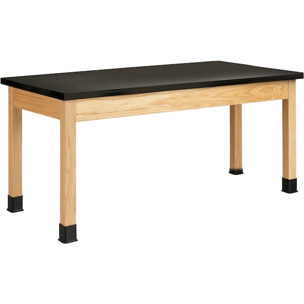 Diversified Spaces Table, Black/Oak, Wood Frame, 26" D P7306K30N - main