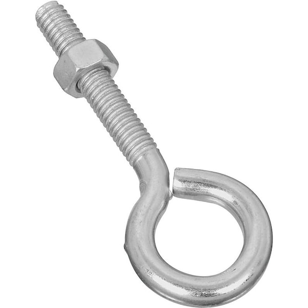 National Hardware Eye Bolt, 5/16-18 Thread, Coarse Thread, 1-3/4 in L Thread, 3/4 in ID Dia Eye, Steel, Zinc N221-218 - main