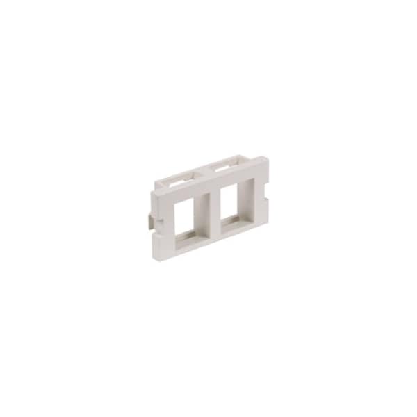 Hubbell Premise Wiring Hubbell iSTATION 2 Socket Keystone Faceplate Module - White IM2K1W - main