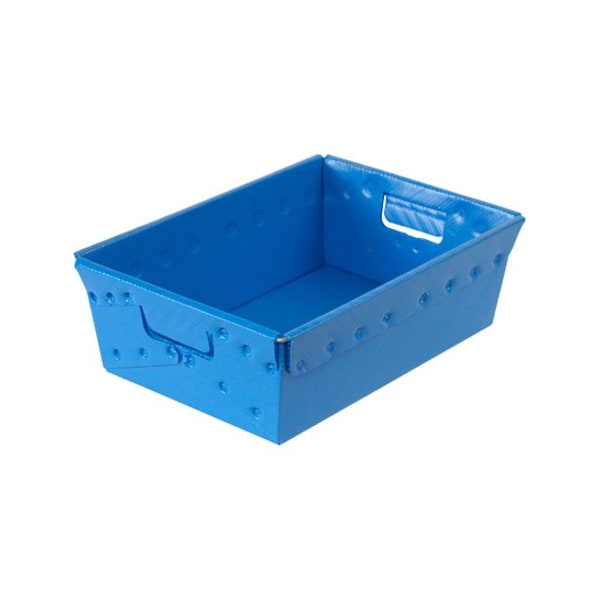 Partners Brand Space Age Storage Tote, Plastic, Blue, 6 in H, 13 in W, 18 in L, 6 PK BINS181 - main