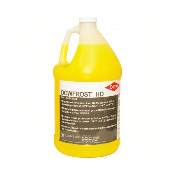 Dowfrost Freeze Protectant, Yellow, 1 gal, Bottle 9992103 - main