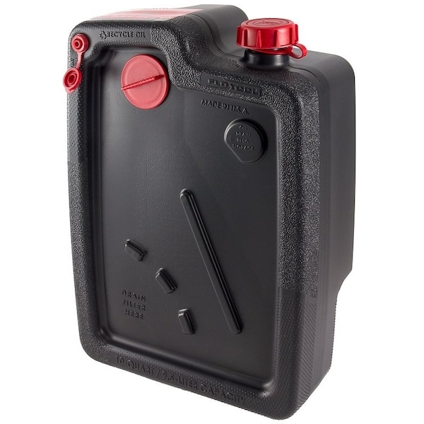 Flotool Super-Duty 11837 Oil Drain Pan, 10 qt Capacity, Polyethylene, Black 42001MI - main