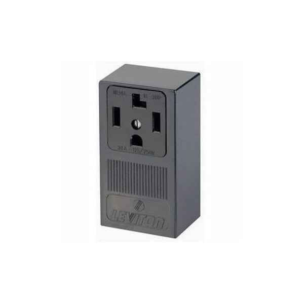 Leviton Straight Blade Receptacle, 14-30R, 30 A, 125/250V AC, 3 Pole, 4 Wire, Surface Mount, Grounded 55054-P00 - main