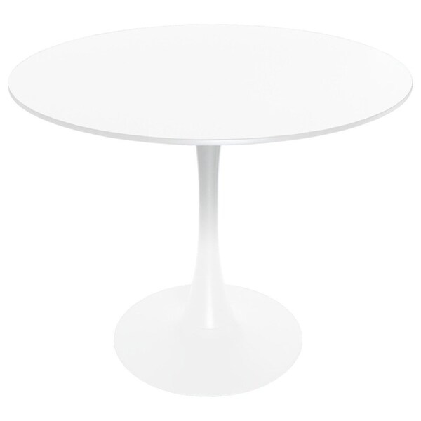 Leisuremod Round 32 in W, 29 in L, MDF/Iron, White BTW-31W - main