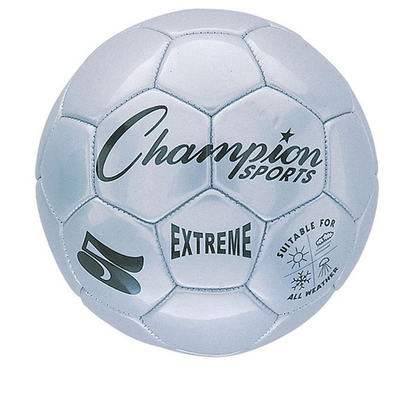 Champion Sports 5 Size Extreme Series Soccer Ball - Silver CHSEX5SL - main