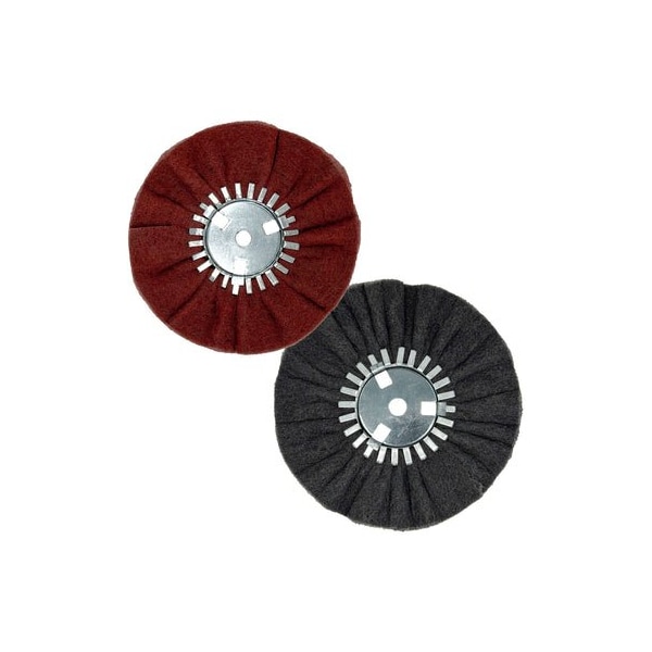 Renegade Products Usa 9 Inch Ultra-Fine and Very Fine Satin Airway Buffing Wheel, Combo Pack, 5/8" Center Plate FSA9X3X5/8COMBOPACK - main