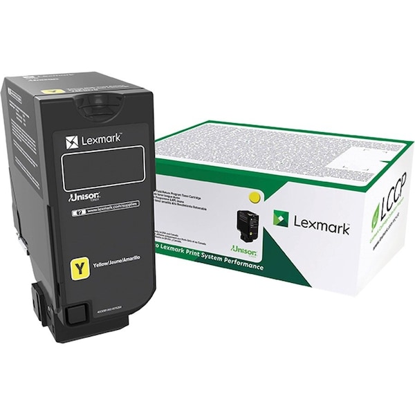 Lexmark High Yield Yellow Return Program Toner Ctg, TAA Compliant, Yield: 12000 Pages 74C0HYG - main