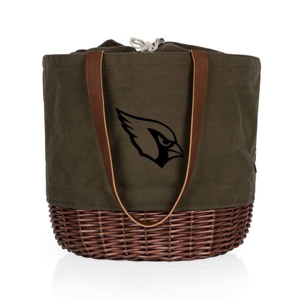 Picnic Time Family Of Brands NFL Arizona Cardinals - Coronado Canvas and Willow Basket Tote 203-00-140-014-2 - main